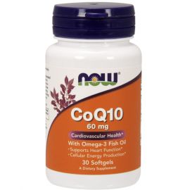 NOW CoQ10 60 mg with Omega 3 Fish Oil